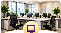 Clean office workstation